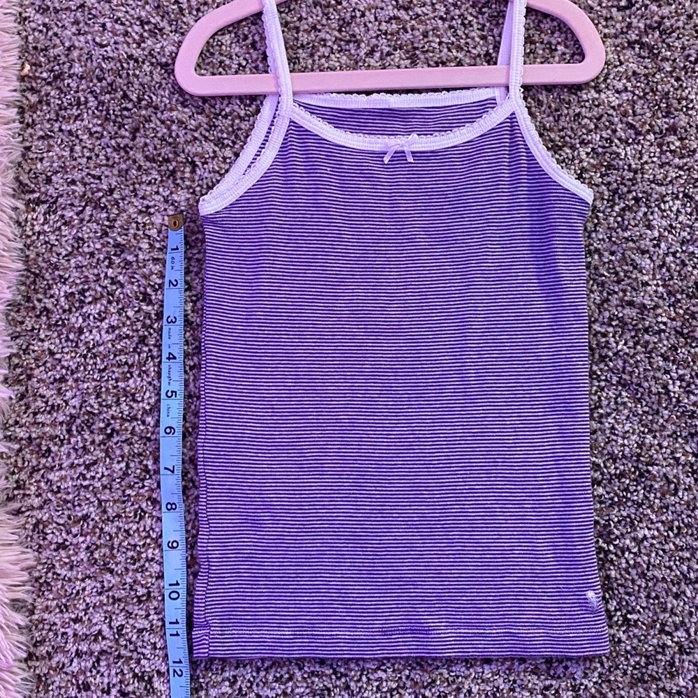 Kids purple stripe tank💜